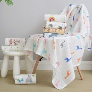 100% cotton Muslin Baby Swaddle Blanket SB01-1
