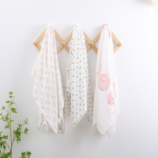 Bamboo muslin swaddle blanket SB02