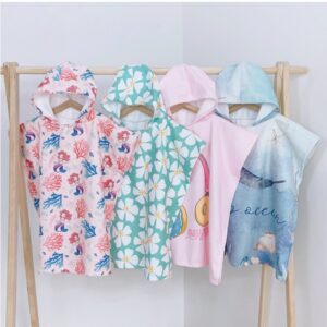 Childrens Hooded Towels for Swimming